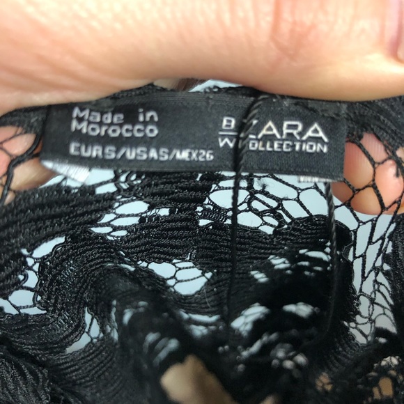 Zara black lace skater cocktail dress - Picture 6 of 8